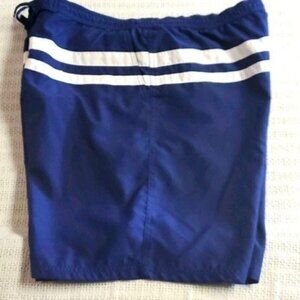 Islander Cinched Lined Striped Sz.‎ L Swim Trunks